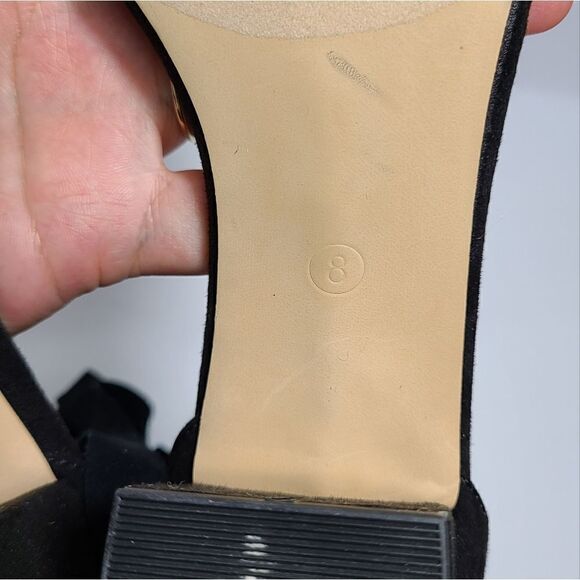 LOFT Lace Up Black Open Toe Sandals Size 8 - Picture 7 of 8